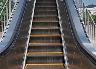 Type 1000 Heavy Duty Escalator Newel Handrail Drive Escalator Glass Balustrade